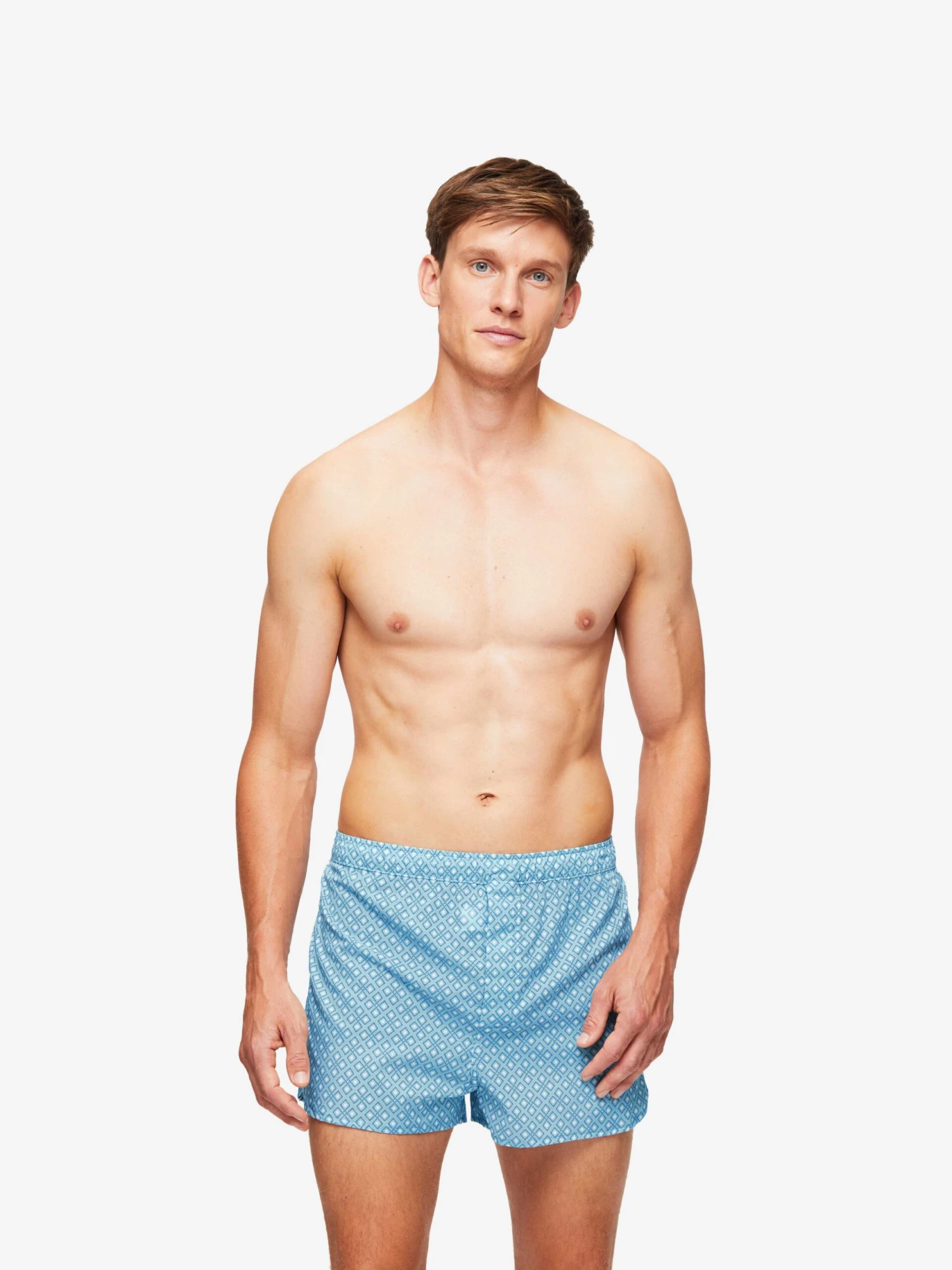 Men's Modern Fit Boxers Ledbury 56 Cotton Batiste Blue 7 Men's Modern Fit Boxers Ledbury 56 Cotton Batiste Blue - Image 5