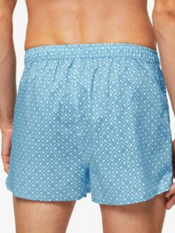 Men's Modern Fit Boxers Ledbury 56 Cotton Batiste Blue 15 Men's Modern Fit Boxers Ledbury 56 Cotton Batiste Blue -Derek Rose Shop 6050 LEDB056BLU 316