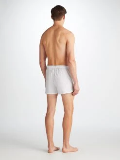 Men's Modern Fit Boxers Savoy Cotton White -Derek Rose Shop 6050 SAVO001WHI 36675