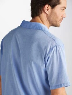 Men's Short Pyjamas Amalfi Cotton Batiste Blue 14 Men's Short Pyjamas Amalfi Cotton Batiste Blue -Derek Rose Shop 6250 AMAL001BLU 705