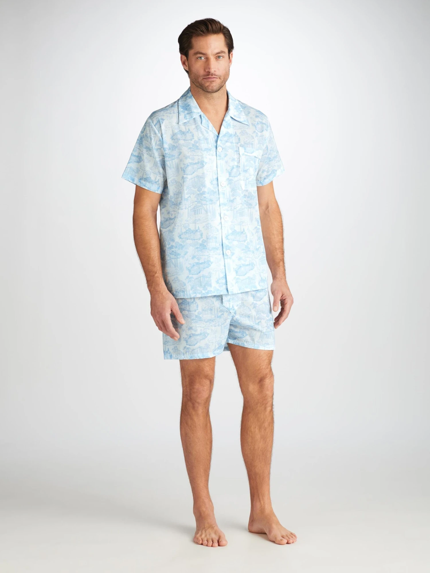 Men's Short Pyjamas Ledbury 77 Cotton Batiste White 5 Men's Short Pyjamas Ledbury 77 Cotton Batiste White - Image 3