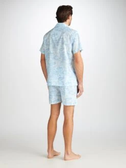 Men's Short Pyjamas Ledbury 77 Cotton Batiste White 10 Men's Short Pyjamas Ledbury 77 Cotton Batiste White -Derek Rose Shop 6250 LEDB077WHI 556
