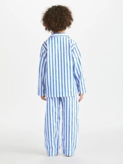 Kids' Pyjamas Capri 23 Cotton Blue -Derek Rose Shop 7025 CAPR023BLU back