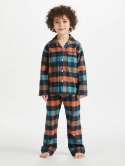 Kids' Pyjamas Kelburn 40 Brushed Cotton Multi 9 Kids' Pyjamas Kelburn 40 Brushed Cotton Multi -Derek Rose Shop 7025 KELB040MUL front