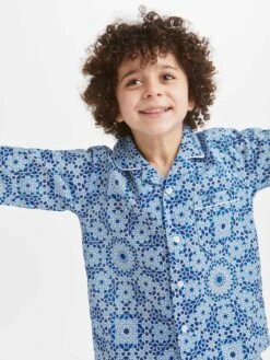 Kids' Pyjamas Ledbury 69 Cotton Batiste Blue -Derek Rose Shop 7025 LEDB069BLU creative