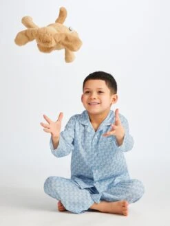 Kids' Pyjamas Ledbury 72 Cotton Batiste Blue -Derek Rose Shop 7025 LEDB072BLU creative