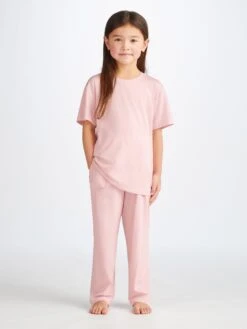 Kids' Lounge Set Lara Micro Modal Stretch Ballet Pink 15 Kids' Lounge Set Lara Micro Modal Stretch Ballet Pink -Derek Rose Shop 7251 LARA001PIN pocket