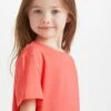 Kids' Lounge Set Lara Micro Modal Stretch Coral -Derek Rose Shop 7251 LARA003PIN shoulder