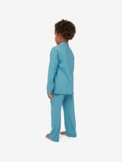 Kids' Pyjamas Basel Micro Modal Stretch Harbour Blue -Derek Rose Shop 7261 BASE014BLU 6603