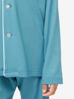 Kids' Pyjamas Basel Micro Modal Stretch Harbour Blue -Derek Rose Shop 7261 BASE014BLU 8046