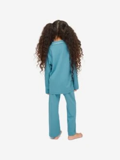 Kids' Pyjamas Basel Micro Modal Stretch Harbour Blue -Derek Rose Shop 7261 BASE014BLU 8075