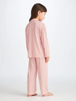 Kids' Pyjamas Lara Micro Modal Stretch Ballet Pink -Derek Rose Shop 7261 LARA001PIN back