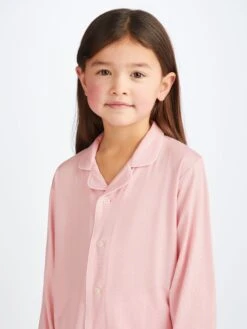 Kids' Pyjamas Lara Micro Modal Stretch Ballet Pink -Derek Rose Shop 7261 LARA001PIN crop