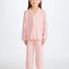 Kids' Pyjamas Lara Micro Modal Stretch Ballet Pink -Derek Rose Shop 7261 LARA001PIN front