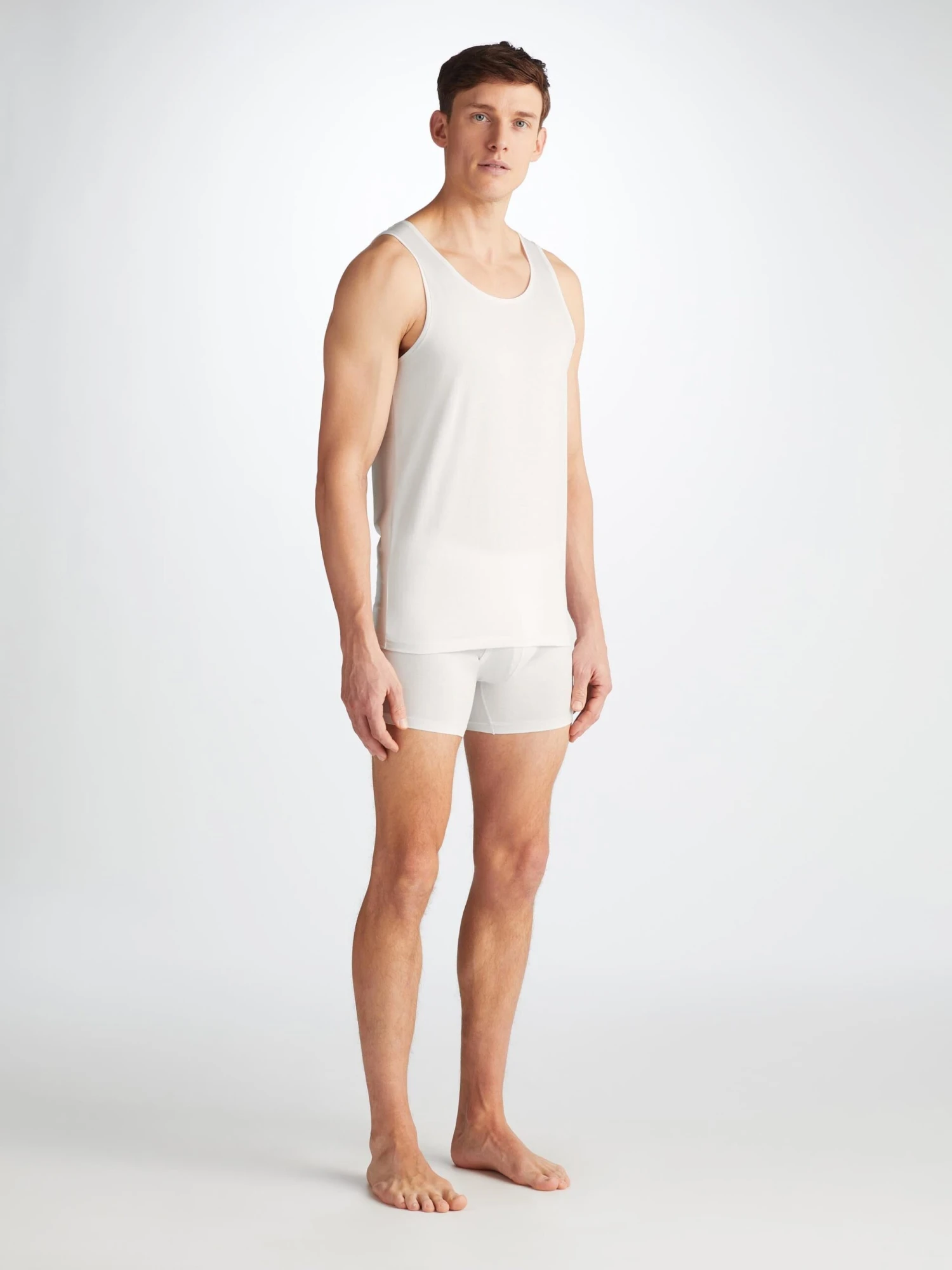 Men's Underwear Vest Jack Pima Cotton Stretch White 5 Men's Underwear Vest Jack Pima Cotton Stretch White - Image 3