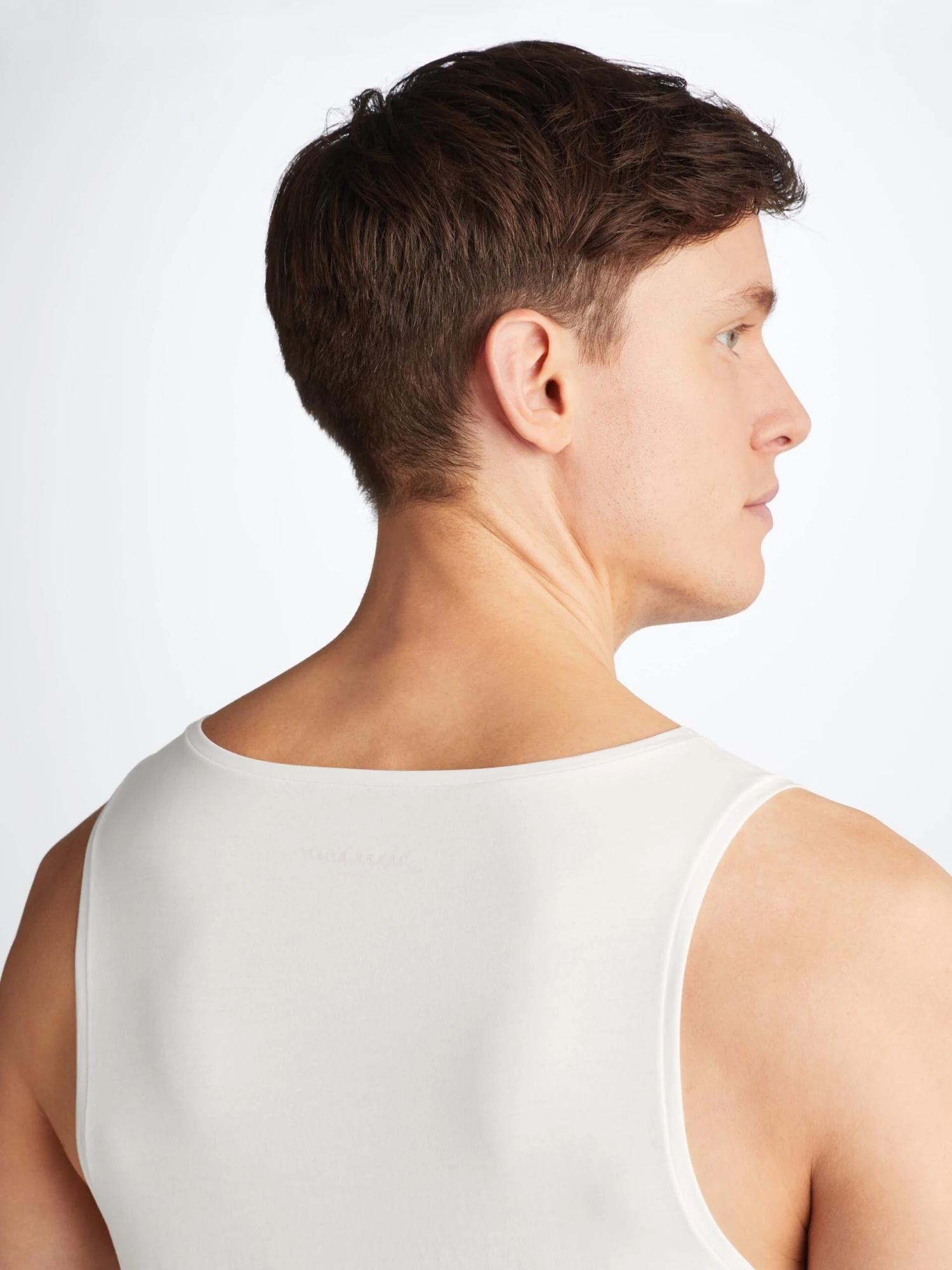 Men's Underwear Vest Jack Pima Cotton Stretch White 8 Men's Underwear Vest Jack Pima Cotton Stretch White - Image 6