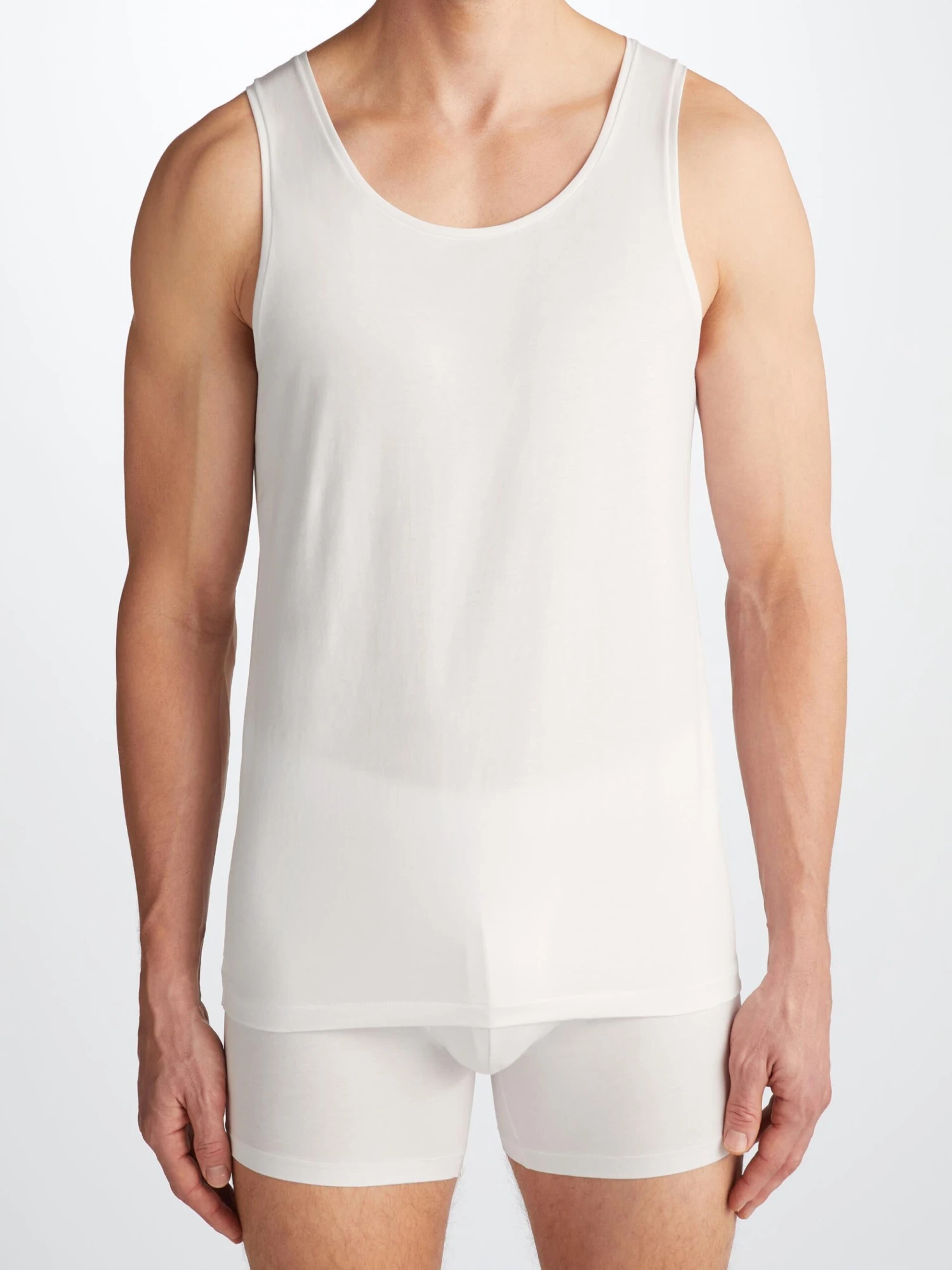 Men's Underwear Vest Jack Pima Cotton Stretch White 9 Men's Underwear Vest Jack Pima Cotton Stretch White - Image 7