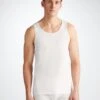 Men's Underwear Vest Jack Pima Cotton Stretch White -Derek Rose Shop 8045 JACK001WHI 33249