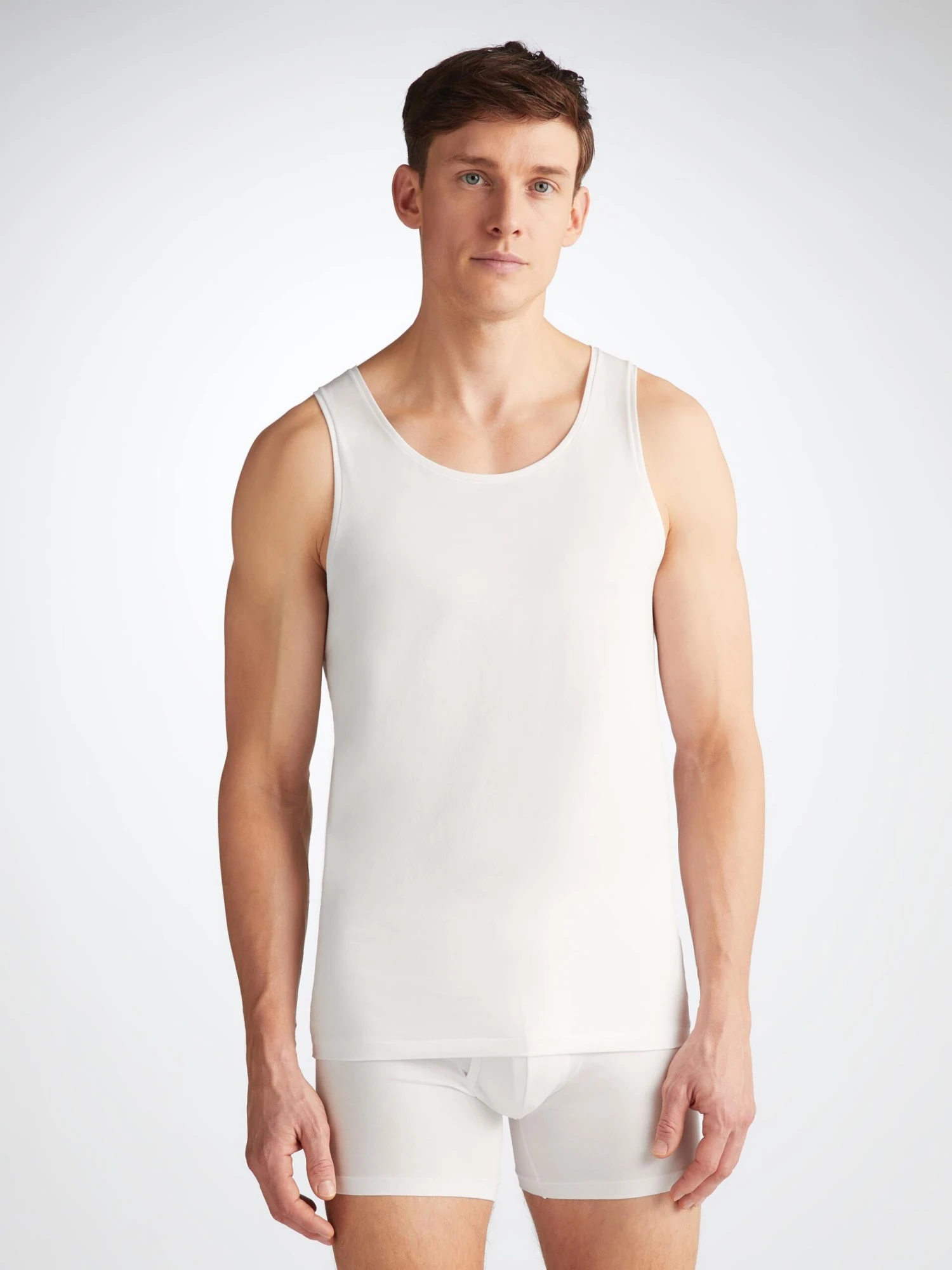 Men's Underwear Vest Jack Pima Cotton Stretch White 3 Men's Underwear Vest Jack Pima Cotton Stretch White
