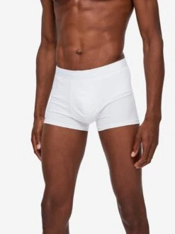 Men's Boxer Briefs Jack Pima Cotton Stretch White