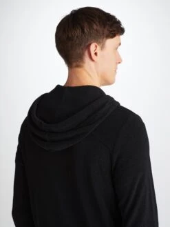Men's Hoodie Isaac Terry Cotton Black -Derek Rose Shop 9055 ISAA001BLA 36520