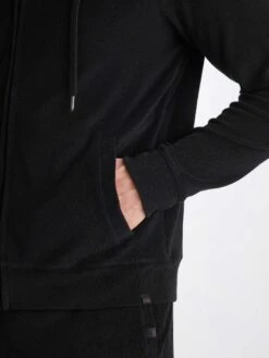 Men's Hoodie Isaac Terry Cotton Black -Derek Rose Shop 9055 ISAA001BLA 36547