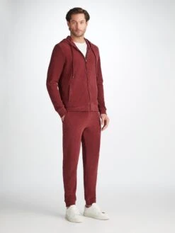 Men's Hoodie Isaac Terry Cotton Burgundy -Derek Rose Shop 9055 ISAA001BUR 24954