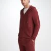 Men's Hoodie Isaac Terry Cotton Burgundy 2 Men's Hoodie Isaac Terry Cotton Burgundy -Derek Rose Shop 9055 ISAA001BUR 25072