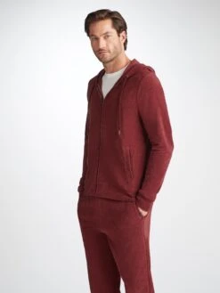 Men's Hoodie Isaac Terry Cotton Burgundy