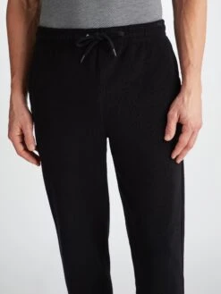 Men's Sweatpants Isaac Terry Cotton Black -Derek Rose Shop 9255 ISAA001BLA 36418