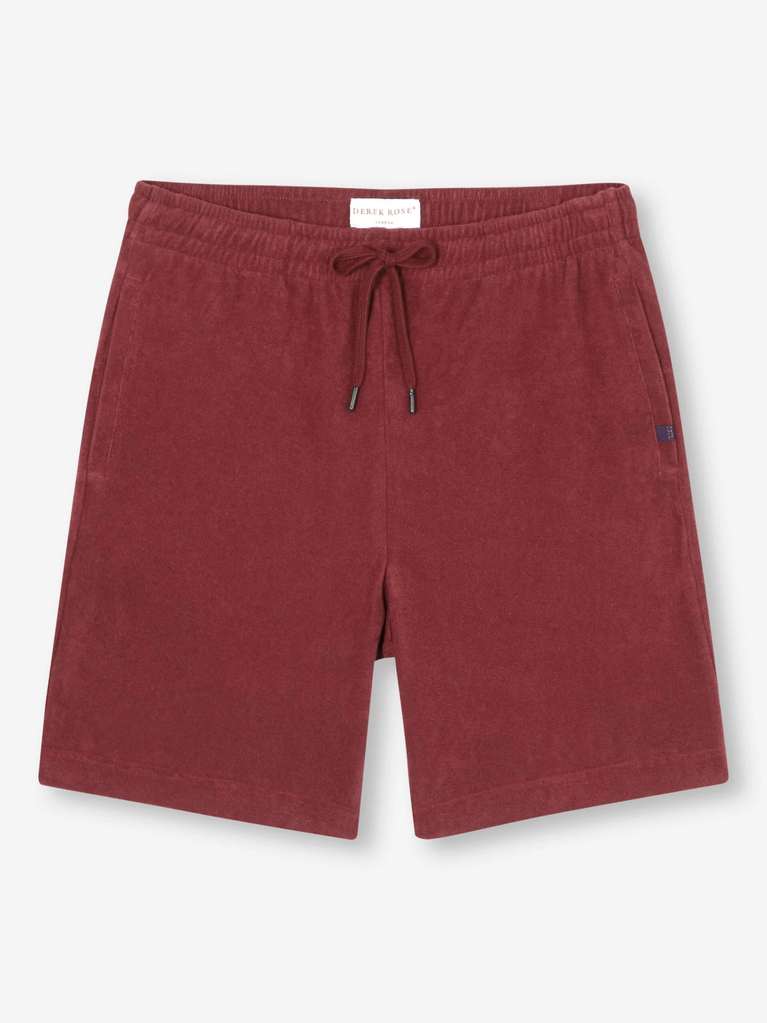 Men's Towelling Shorts Isaac Terry Cotton Burgundy 4 Men's Towelling Shorts Isaac Terry Cotton Burgundy - Image 2