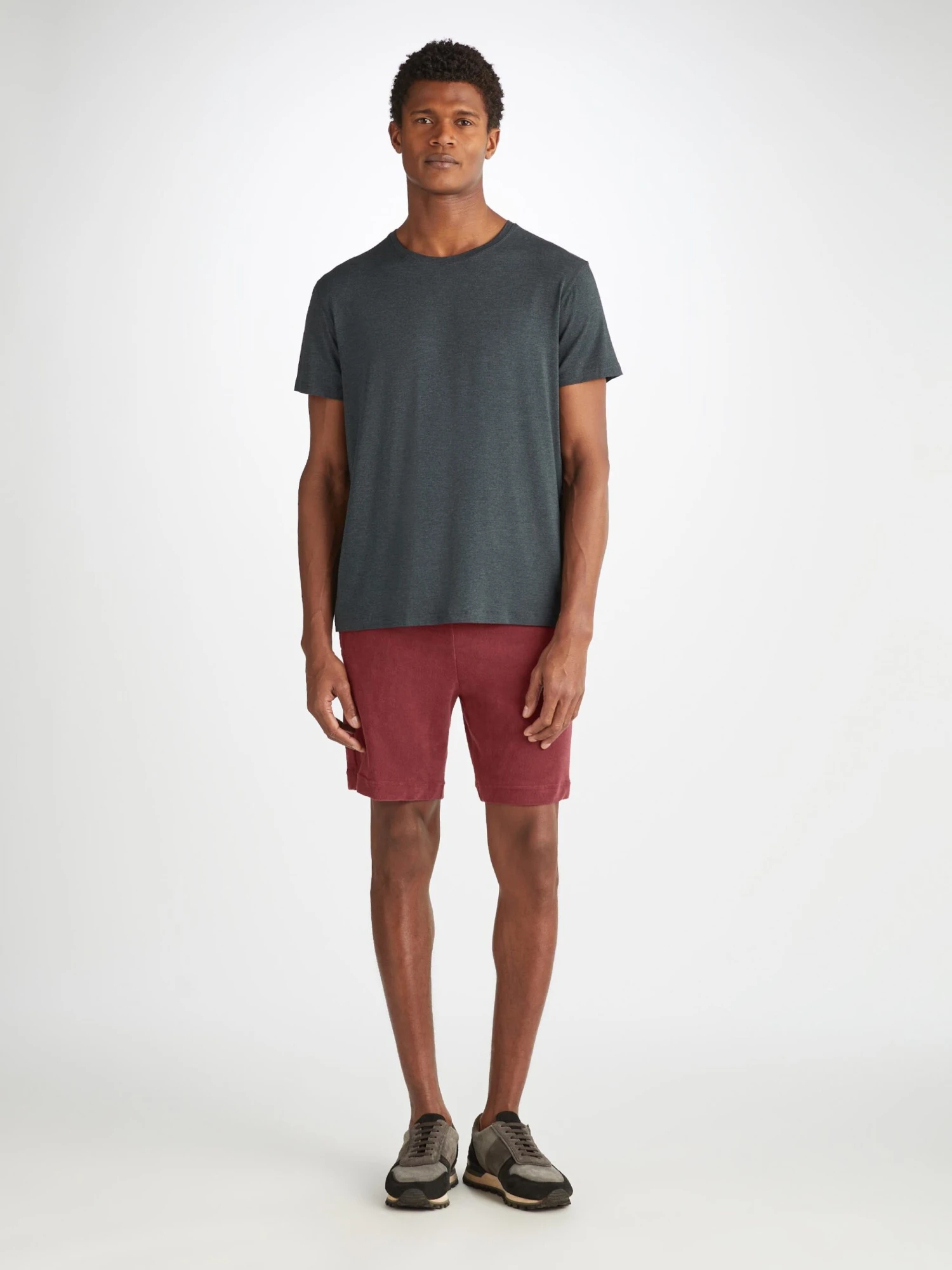Men's Towelling Shorts Isaac Terry Cotton Burgundy 5 Men's Towelling Shorts Isaac Terry Cotton Burgundy - Image 3