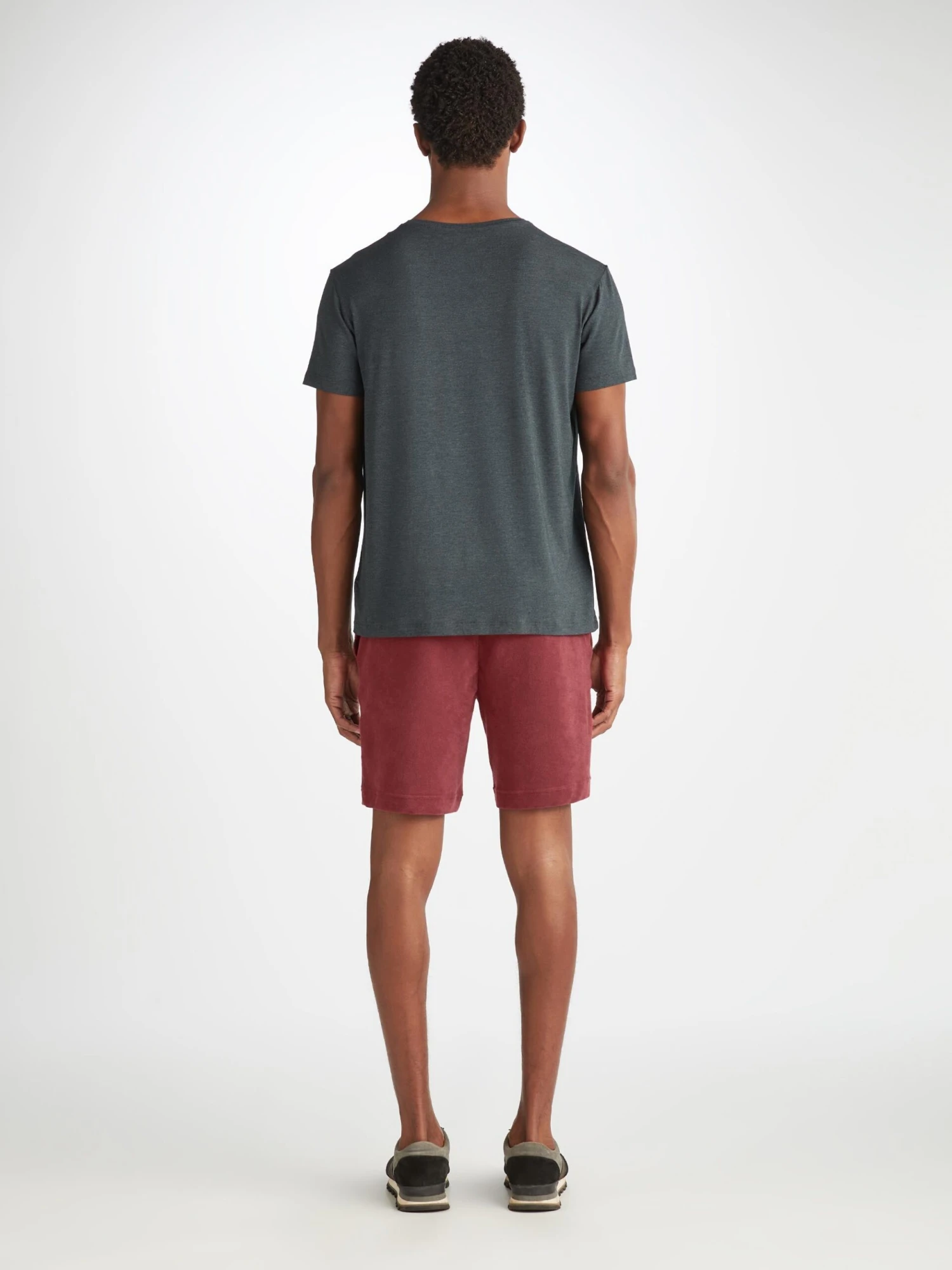 Men's Towelling Shorts Isaac Terry Cotton Burgundy 6 Men's Towelling Shorts Isaac Terry Cotton Burgundy - Image 4