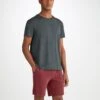 Men's Towelling Shorts Isaac Terry Cotton Burgundy -Derek Rose Shop 9305 ISAA001BUR 2030
