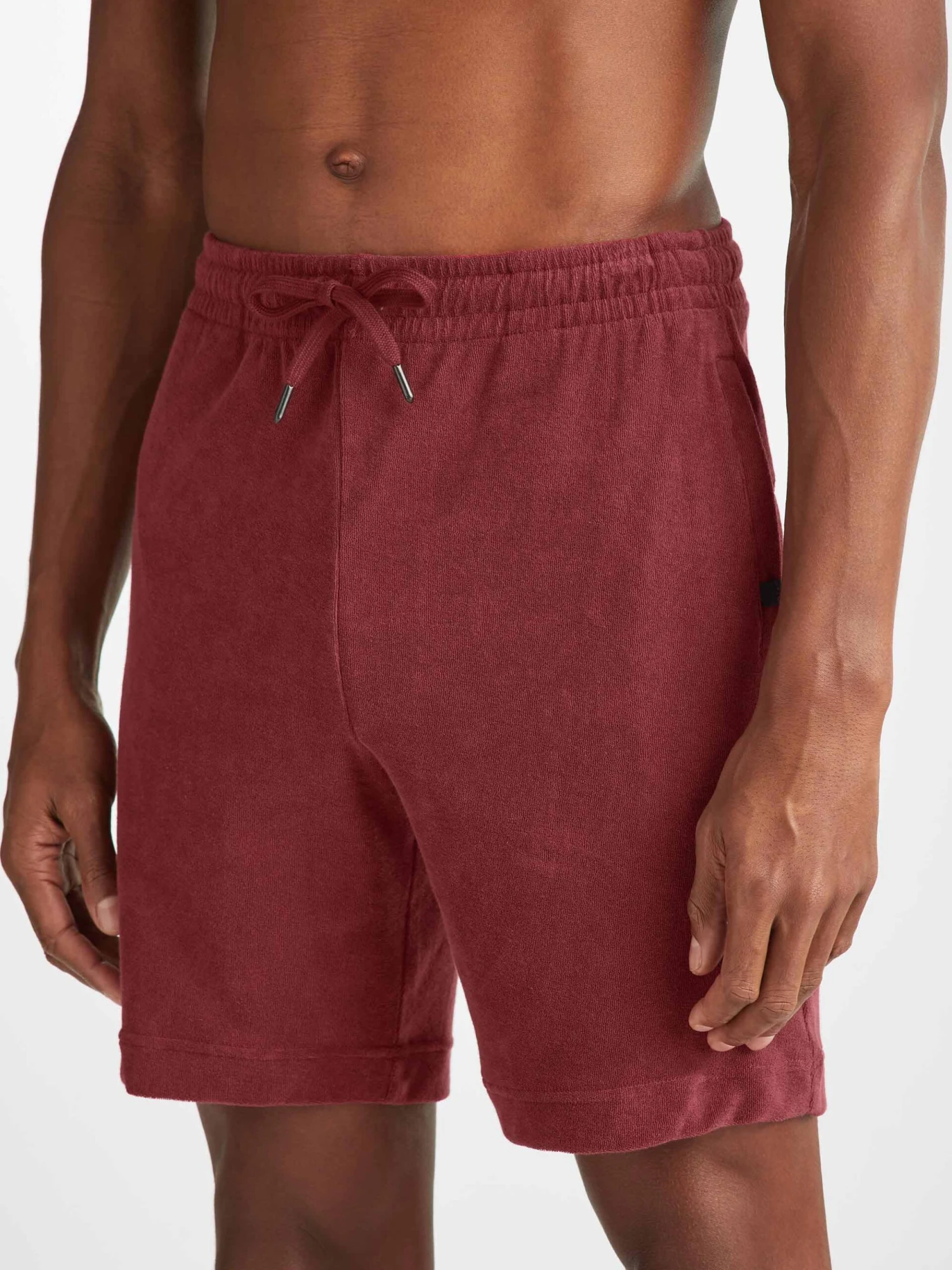 Men's Towelling Shorts Isaac Terry Cotton Burgundy 7 Men's Towelling Shorts Isaac Terry Cotton Burgundy - Image 5