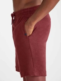 Men's Towelling Shorts Isaac Terry Cotton Burgundy 15 Men's Towelling Shorts Isaac Terry Cotton Burgundy -Derek Rose Shop 9305 ISAA001BUR 2105