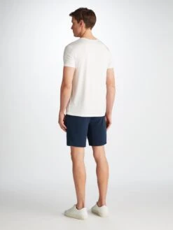 Men's Towelling Shorts Isaac Terry Cotton Navy -Derek Rose Shop 9305 ISAA001NAV 32468