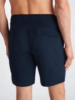 Men's Towelling Shorts Isaac Terry Cotton Navy -Derek Rose Shop 9305 ISAA001NAV 32532