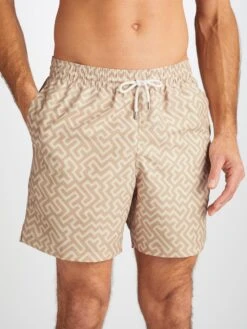 Men's Swim Shorts Tropez 16 Sand 11 Men's Swim Shorts Tropez 16 Sand -Derek Rose Shop 9761 TROP016SAN 3296