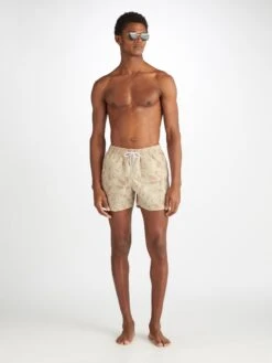 Men's Short Swim Shorts Maui 64 Sand 9 Men's Short Swim Shorts Maui 64 Sand -Derek Rose Shop 9765 MAUI064SAN 2592