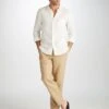 Men's Trousers Sydney Linen Sand 1 Men's Trousers Sydney Linen Sand -Derek Rose Shop 9800 SYDN001SAN 3615