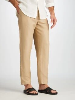 Men's Trousers Sydney Linen Sand 13 Men's Trousers Sydney Linen Sand -Derek Rose Shop 9800 SYDN001SAN 3626