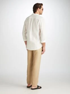 Men's Trousers Sydney Linen Sand 12 Men's Trousers Sydney Linen Sand -Derek Rose Shop 9800 SYDN001SAN 3669