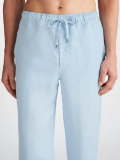 Men's Trousers Sydney 2 Linen Blue -Derek Rose Shop 9800 SYDN002BLU 31959