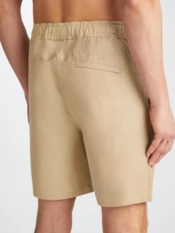 Men's Shorts Sydney Linen Sand -Derek Rose Shop 9810 SYDN001SAN 39531
