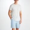 Men's Shorts Sydney 2 Linen Blue -Derek Rose Shop 9810 SYDN002BLU 32032