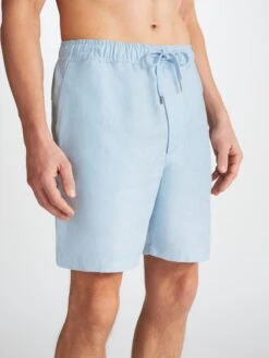 Men's Shorts Sydney 2 Linen Blue 13 Men's Shorts Sydney 2 Linen Blue -Derek Rose Shop 9810 SYDN002BLU 32072