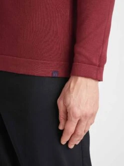 Men's Sweater Jacob Sea Island Cotton Burgundy -Derek Rose Shop 9830 JACO001BUR 34895