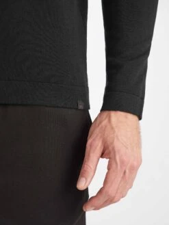 Men's Sweater Jacob Sea Island Cotton Black -Derek Rose Shop 9830 JACO002BLA 24707