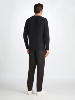 Men's Sweater Jacob Sea Island Cotton Black -Derek Rose Shop 9830 JACO002BLA 24795